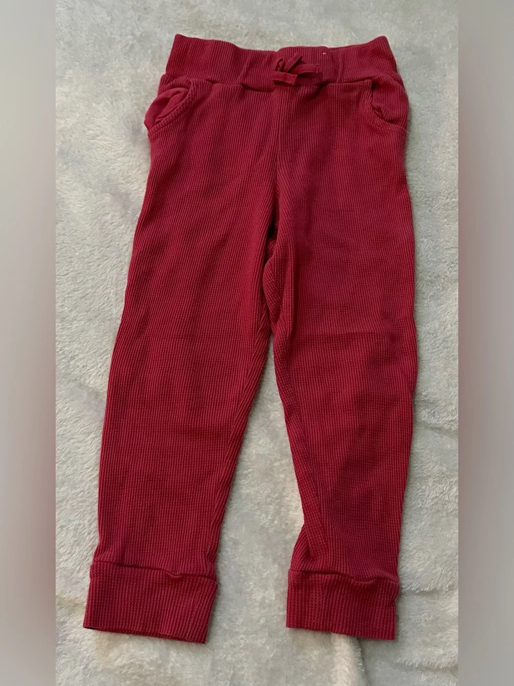 Garanimals Toddler Girls Pink Waffle Knit Thermal Joggers - Size 5T